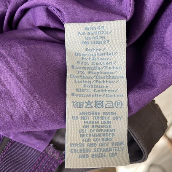 BODEN Pinafore Apron Shift Dress With Ribbon Trim Gray And Purple Size 8P - Picture 11 of 16